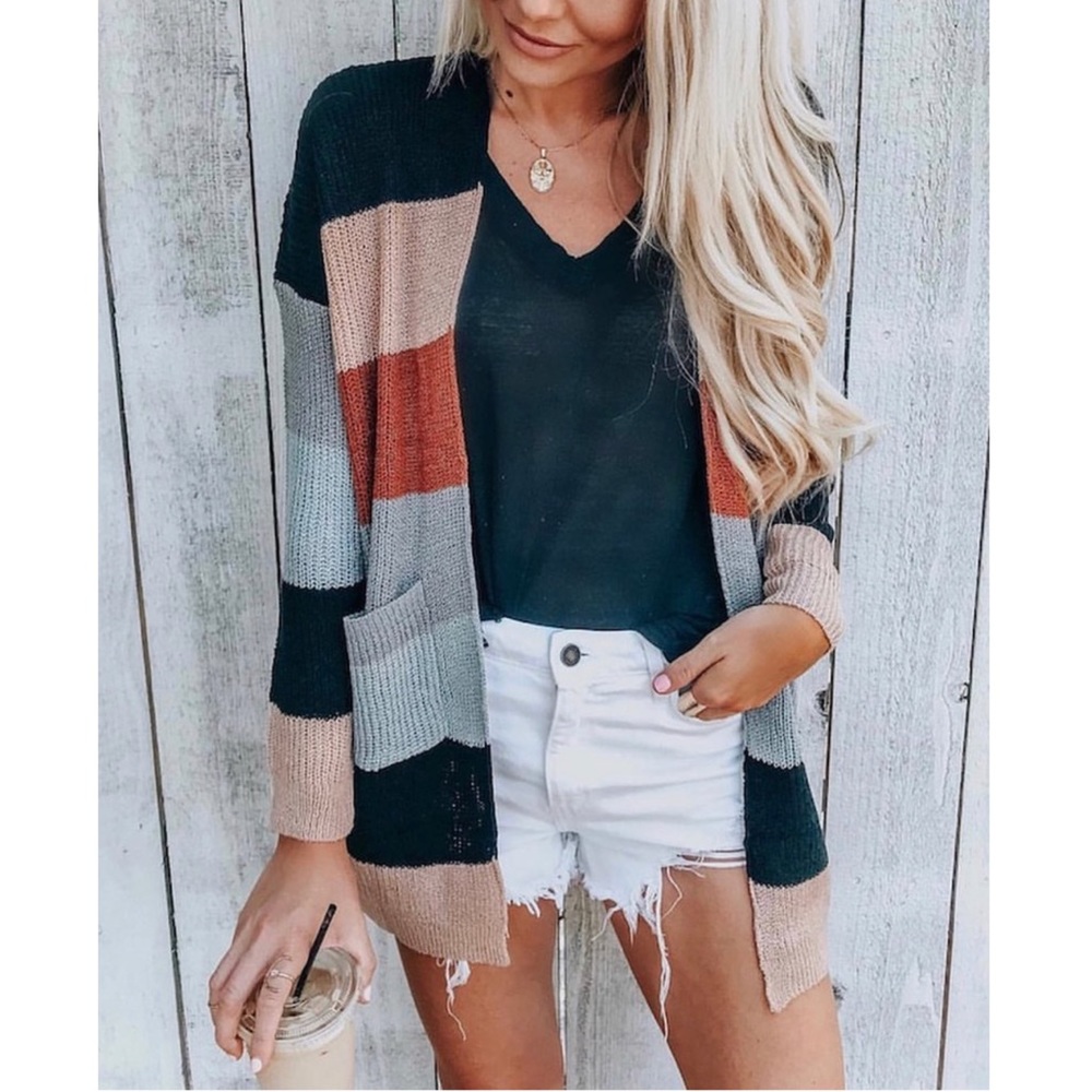 Emma Colorblock Cardigan - Picture 2 of 8